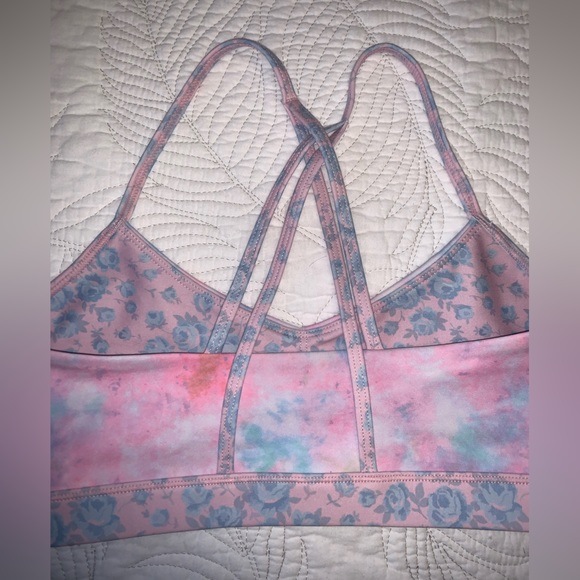 LOVESHACKFANCY X BANDIER Intimates Floral Sports Bra Top XS - Picture 5 of 6